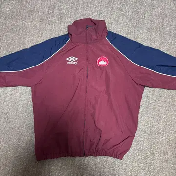 9090/ninetyt x UMBRO 콜라보 나일론 자켓 와인 레드