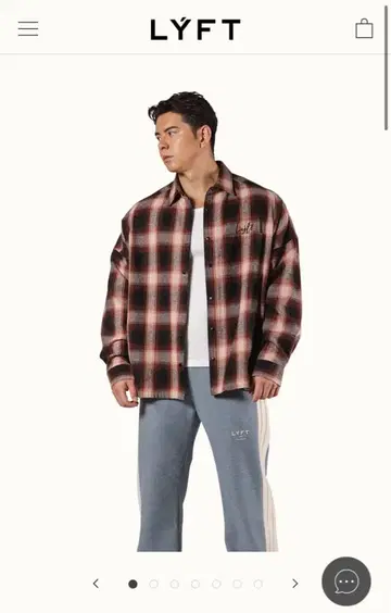lyft OVERSIZE FLANNEL SHIRT - RED