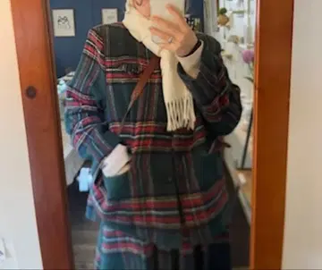 체크 무늬 울 셋업