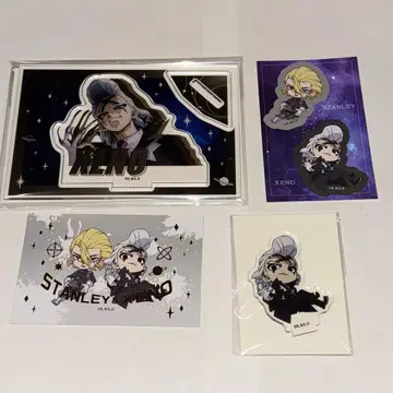 Dr.STONE 제노 스탠리 아크릴 스탠드 스티커 DAISO