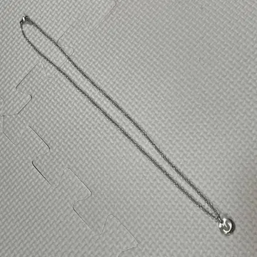 새상품급 ete 실버925 앤티크 가공 목걸이 이중 서클 로고