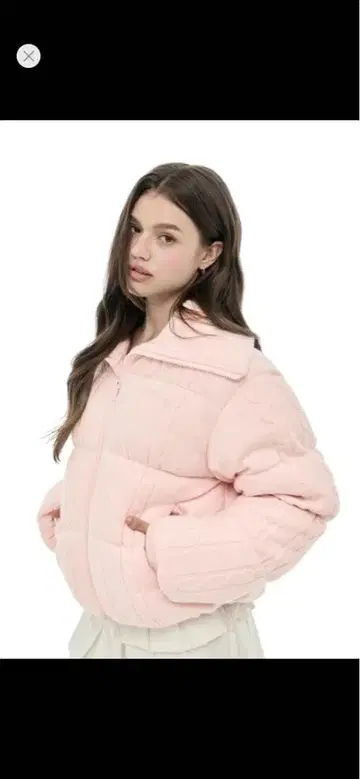 Kleesire 크리시아 스크런치 케이블 니트 퍼 핑크