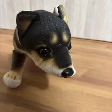 강아지 스타일 블랙 시바견 봉제 인형