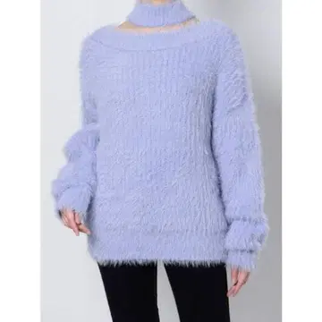 GYDA 샤기 초커 니트 상의