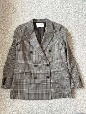 새상품급 유나이티드 애로우즈 더블 브레스트 자켓 블레이저 M 체크