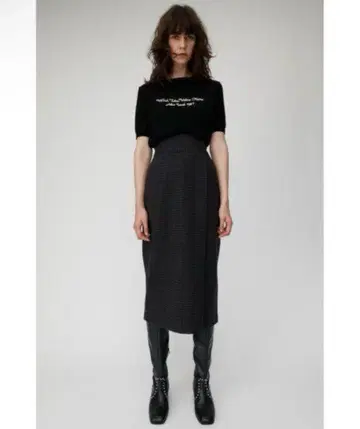 [ MOUSSY ] CLASSIC CHECK 스커트 차콜