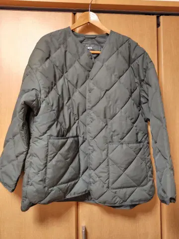 유니클로 퀼팅 자켓 XXL 올리브 그린