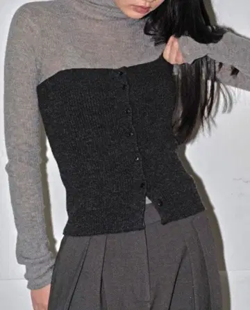 TODAYFUL 리브 니트 뷔스티에