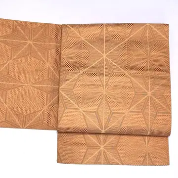 하카타 오리 하스나고야 오비 순수 실크 중고 린넨 아사노하 so214