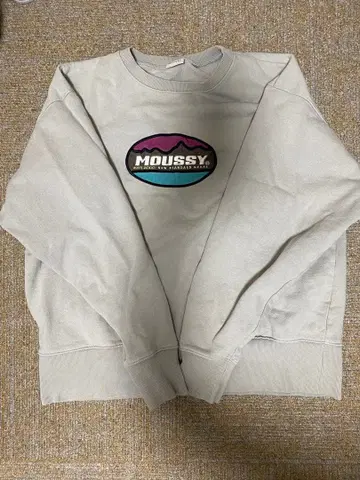 MOUSSY 그레이 크루넥 트레이닝복 속기모