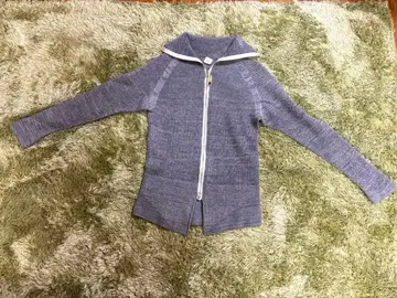 타마키 니이메 블루 그레이 긴팔 지퍼 가디건