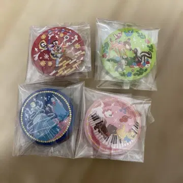 디즈니 자수 캔뱃지 4종 세트