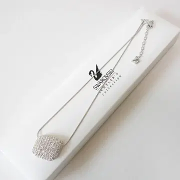 스와로브스키 파베 목걸이 실버