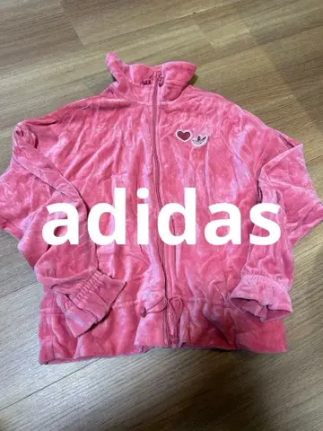 adidas 핑크 플리스 자켓 XS