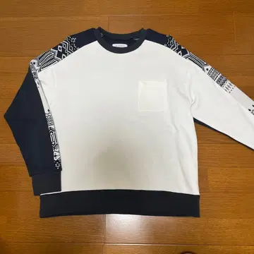 캐주얼 긴팔 트레이닝복 화이트/네이비 M