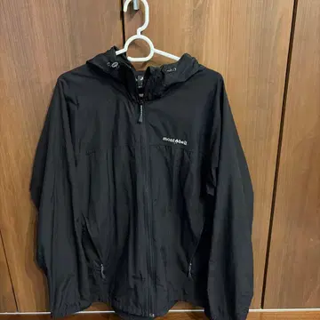 mont-bell 후드 부착 나일론 자켓 M 블랙