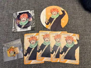 하이큐!! 코스모 월드 히나타 쇼요 캔뱃지 카드 참 코스터