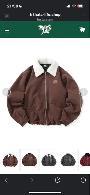 브라운 카라 부착 자켓 that'sLife