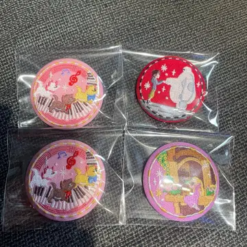 디즈니 자수 핀 배지 4개 세트