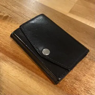 아브라사스 작은 지갑 미니 월렛 컴팩트 가죽 3단 폴더형 블랙