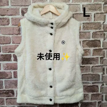 [ 미사용 ] 펠리시모 플리스 베스트 화이트 L 사이즈