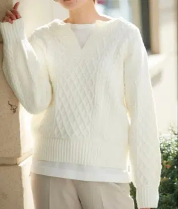 키넥 케이블 니트탑 르쿠르블랑