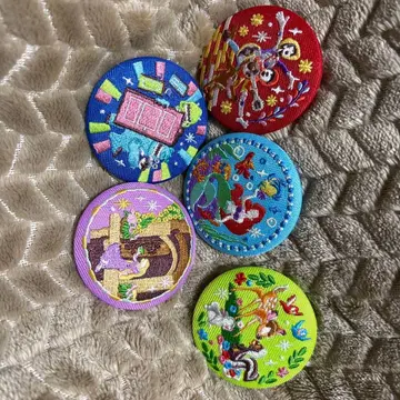 디즈니 자수 캔뱃지 5개 세트