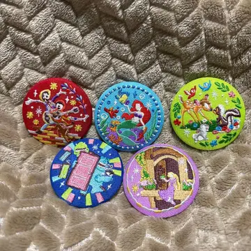 디즈니 자수 캔뱃지 5개 세트