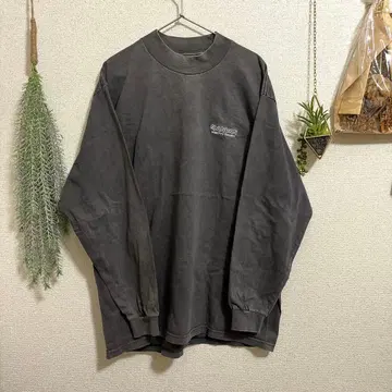 MANVAN 다크 그레이 긴팔 티셔츠