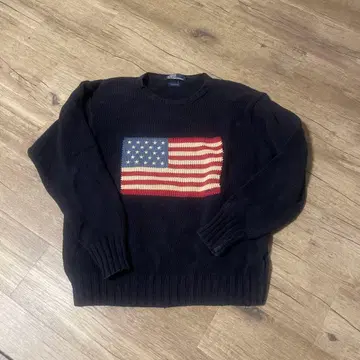 POLO 랄프 로렌 90s 미국 성조기 니트 스웨터 빈티지