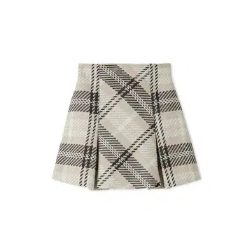 snidel 로빙 체크 미니 스커트 아이보리