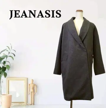 JEANASIS 체스터 코트 그레이 양모 캐시미어 Free 루즈핏