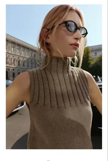 하이넥 니트탑 M (9~11호)