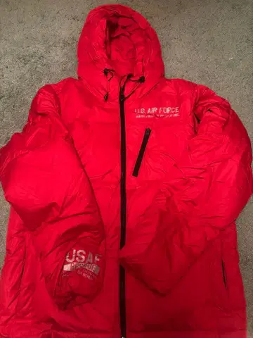 AVIREX US AIR FORCE 다운 자켓 XL 레드