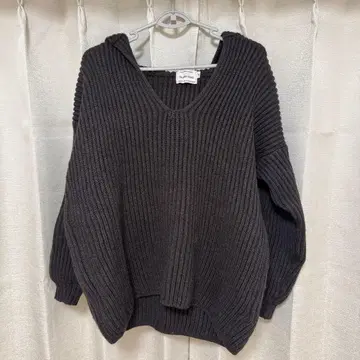 ISLAND TIDES 후드 부착 니트 브라운