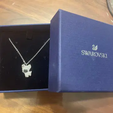 Swarovski 강아지 모양 목걸이 레어 새상품급
