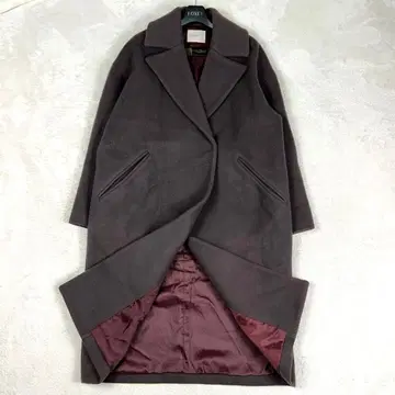 IENA MANTECO 롱 코트 히요쿠 체스터 퍼플 브라운 36S