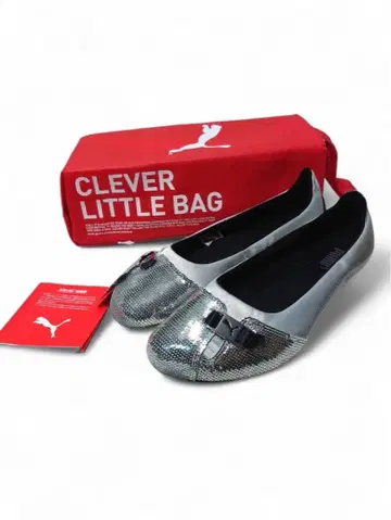 푸마 사바데라 II 시퀸 실버 플랫슈즈