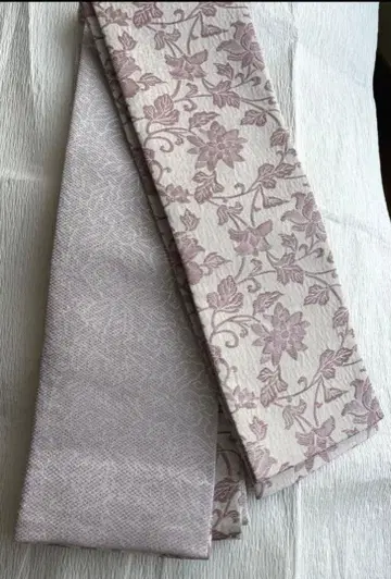 반폭 오비 장척 리버서블 순수 실크 크리스마스 하츠모데