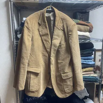 베이지 코듀로이 테일러드 자켓