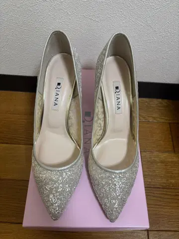 다이애나 실버 글리터 하이힐