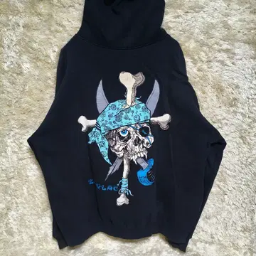 ZORLAC x PUSHEAD 스컬 지퍼 후드티 XL 사이즈 속기모