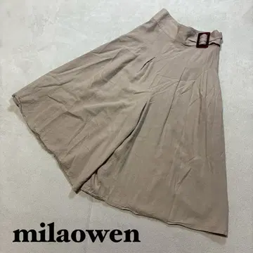 [ 한정 판매 ] milaowen 베이지 가우초 팬츠 벨트 포함