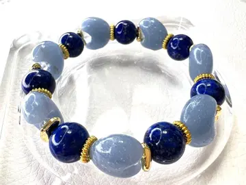 라피스 라줄리 엔젤라이트 문 수정 팔찌