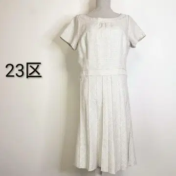 23구 빅 사이즈 라메 믹스 트위드 원단 원피스