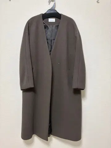 green label relaxing 브라운 롱 코트