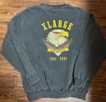 XLARGE 빈티지 프린트 맨투맨 피그먼트 가공 S