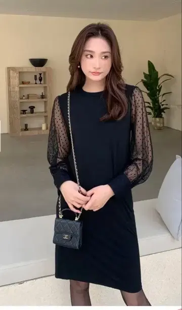 [미사용품] 벌스데이 바쉬 도트 원피스