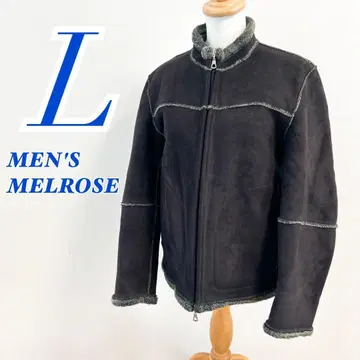 MEN'S MELROSE 블랙 무스탕 코트 L 보아 안감 캐주얼 코디