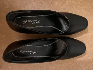 블랙 스퀘어토 펌프스 23.0cm 힐 5cm